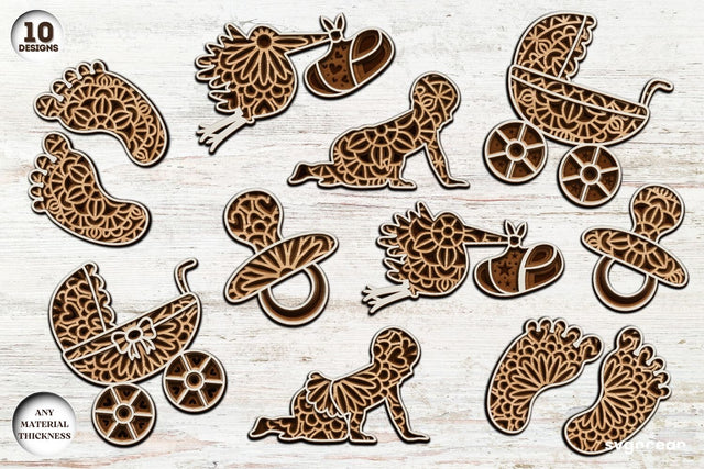 Baby Shower Laser Cut Bundle SVG SvgOcean 