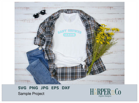 Baby Shower Season Laser SVG EPS Cut File SVG HarperNCo 