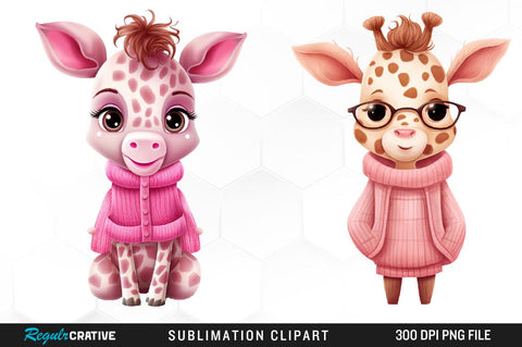 Baby Shower Watercolor Clipart Bundle Sublimation Regulrcrative 