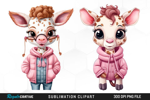 Baby Shower Watercolor Clipart Bundle Sublimation Regulrcrative 