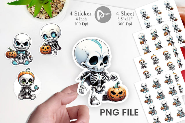 Baby Skeleton Sticker Sublimation artnoy 