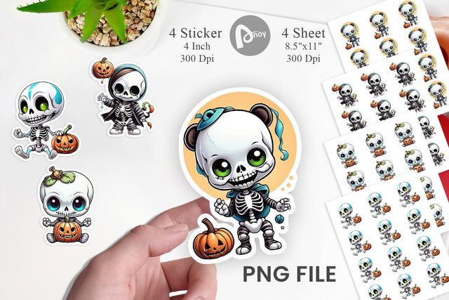 Baby Skeleton Sticker Sublimation artnoy 