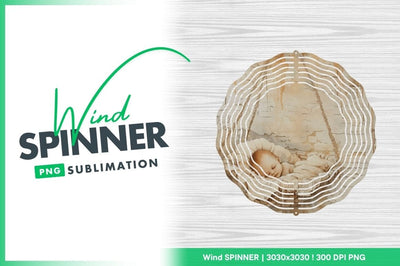 Baby sleeping wind spinner round sublimation design Sublimation Regulrcrative 