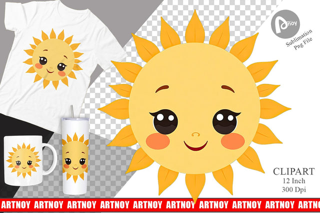 Baby Sun Clipart Sublimation artnoy 