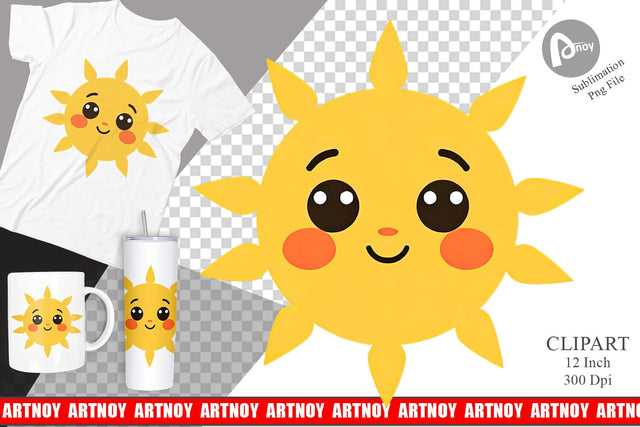 Baby Sun Clipart Sublimation artnoy 