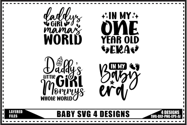 Baby Svg, Baby Shower Svg, Newborn Svg 4 Designs SVG shah alam 