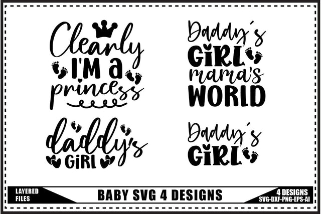Baby Svg, Baby Shower Svg, Newborn Svg 4 Designs SVG shah alam 