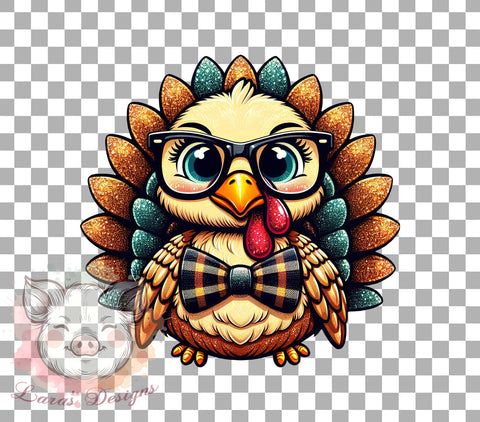 Baby Turkey Graphic, Thanksgiving PNG Files, Cute Turkey Design, Fall Decor Digital Download, Baby Animal Art, Thanksgiving Sublimation Files, Kids Thanksgiving Print, Adorable Sublimation Lara' s Designs 