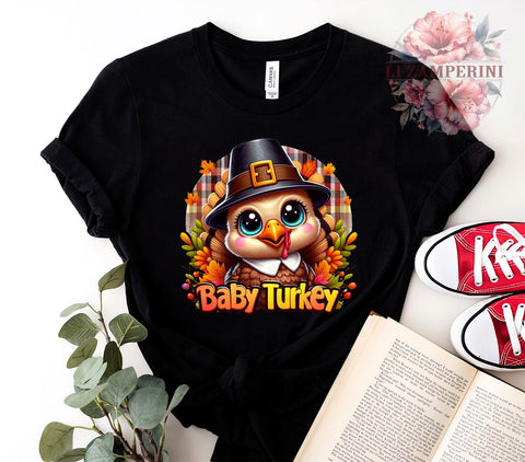 Baby Turkey, Thanksgiving PNG, Turkey Sublimation, Digital Download, Cute Turkey, Thanksgiving Decor, Fall Clipart, Thanksgiving Gift Sublimation Li Zamperini 