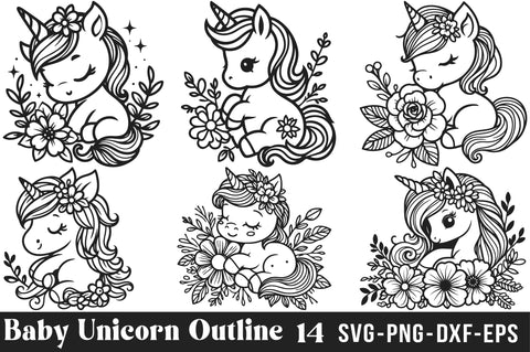 Baby Unicorn SVG Bundle SVG Rupkotha 