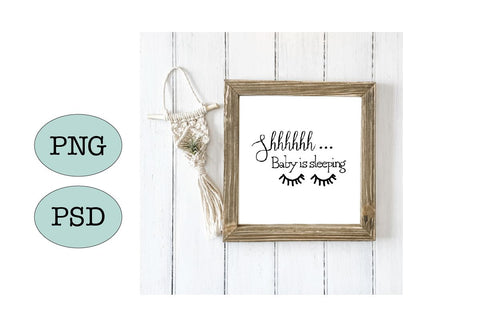 Baby Word Art-Baby is Sleeping SVG Sharia Morton Designs 