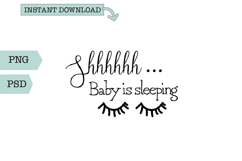 Baby Word Art-Baby is Sleeping SVG Sharia Morton Designs 