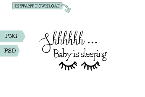 Baby Word Art-Baby is Sleeping SVG Sharia Morton Designs 