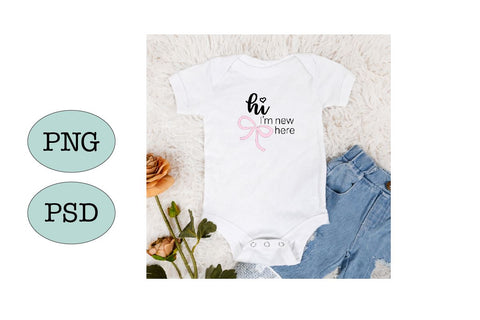 Baby Word Art- Hi, I'm New Here SVG Sharia Morton Designs 