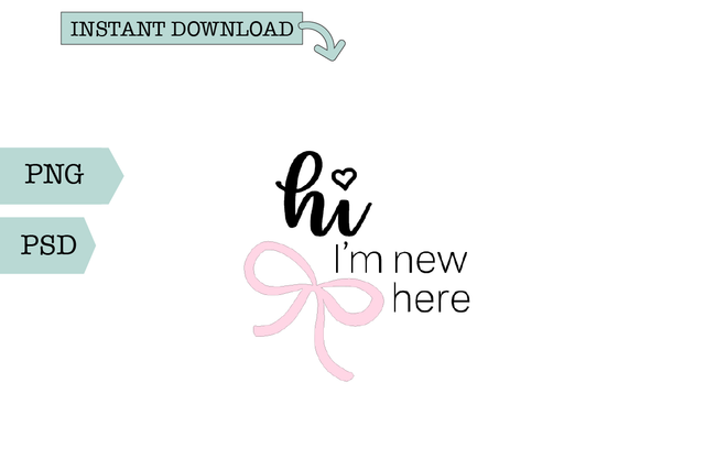 Baby Word Art- Hi, I'm New Here SVG Sharia Morton Designs 