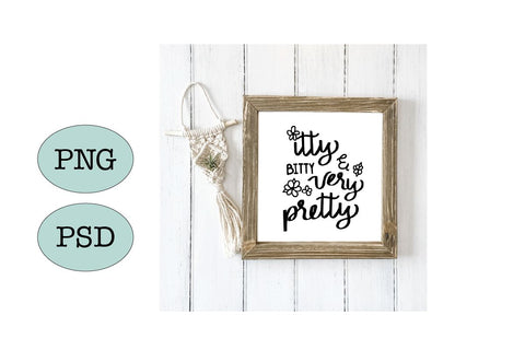 Baby Word Art- Itty Bitty and Very Pretty SVG Sharia Morton Designs 