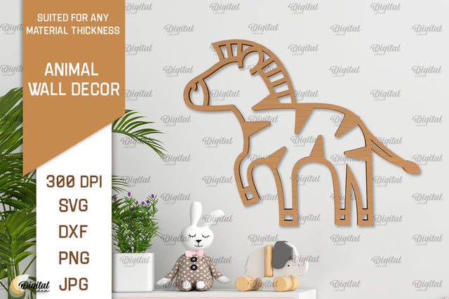 Baby Zebra Wall Decor Laser Cut. Baby Animals Wall Art SVG SVG Evgenyia Guschina 