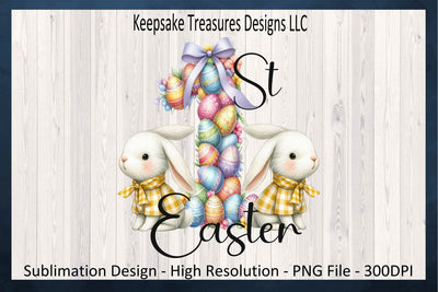 Baby's 1st Easter PNG, First Easter Sublimation PNG, Easter Bunny PNG Sublimation, Digital Download, PNG Printable Sublimation Keepsake Treasures Designs LLC. 