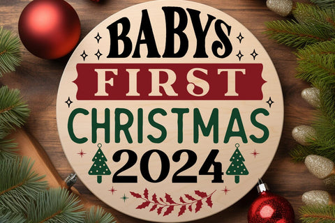 Baby's First Christmas 2024 SVG Angelina750 
