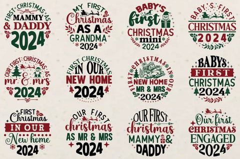 Baby's First Christmas 2024 SVG Bundle SVG Angelina750 