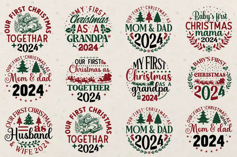 Baby's First Christmas 2024 SVG Bundle SVG Angelina750 