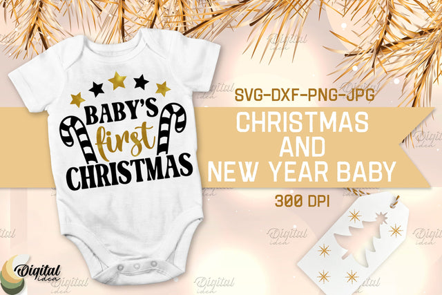 Baby's First Christmas. Design SVG. Christmas And New Year Baby SVG Evgenyia Guschina 