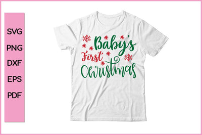 Babys First Christmas Editable Christmas SVG PNG Craft Cut File SVG SVG Print File 