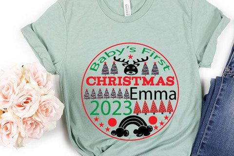 Babys First Christmas Emma 2023 SVG Angelina750 