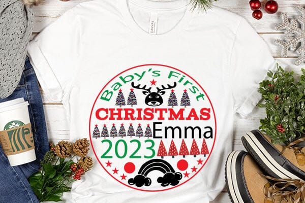 Babys First Christmas Emma 2023 SVG Angelina750 