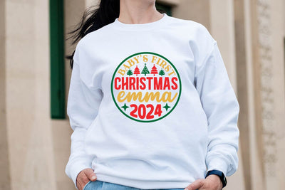 Babys First Christmas Emma 2024 SVG Angelina750 