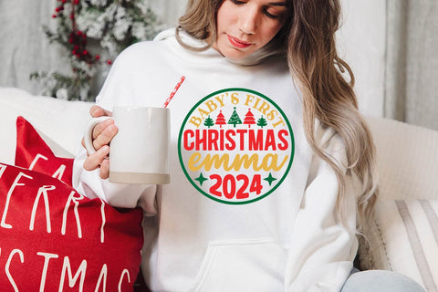 Babys First Christmas Emma 2024 SVG Angelina750 