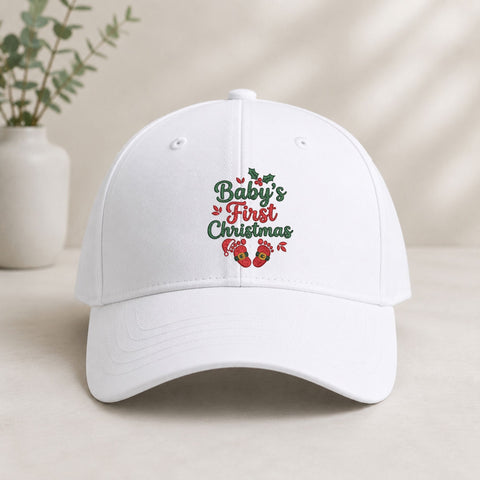 Baby’s First Christmas Machine Embroidery Design – Baby Footprints Christmas Embroidery File Embroidery/Applique DESIGNS PatternFeed8 