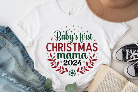 Baby's First Christmas Mama 2024 SVG Angelina750 