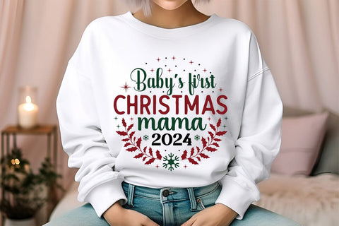 Baby's First Christmas Mama 2024 SVG Angelina750 