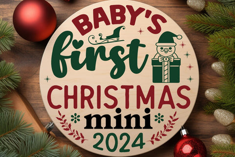 Baby's First Christmas Mini 2024 SVG Angelina750 