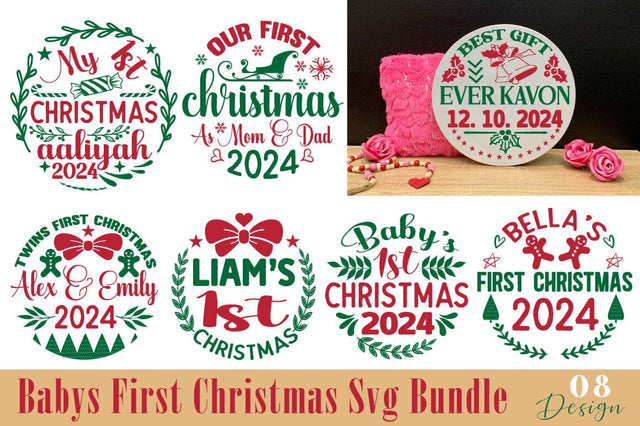 Babys First Christmas SVG Bundle SVG Angelina750 