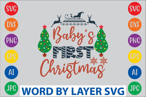 Baby's First Christmas svg design SVG Rafiqul20606 