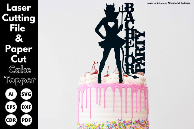 bachelor party topper | paper cut | svg laser cut Glowforge SVG tofigh4lang 