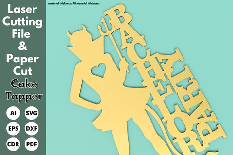 bachelor party topper | paper cut | svg laser cut Glowforge SVG tofigh4lang 