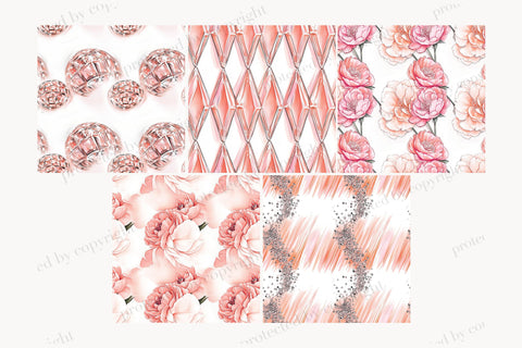 Bachelorette Party Digital Paper | Blush Bridesmaid Patterns Digital Pattern GlamArtZhanna 