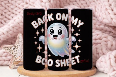 Back on My Boo Sheet 20oz Tumbler Sublimation DesignSVG 