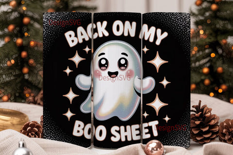 Back on My Boo Sheet 20oz Tumbler Sublimation DesignSVG 