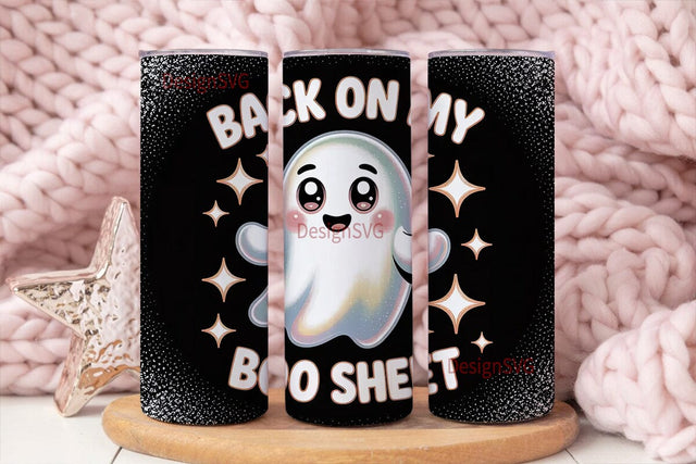 Back on My Boo Sheet 20oz Tumbler Sublimation DesignSVG 