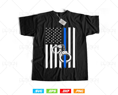 Back The Blue USA Flag Police Lives Matter Vector T shirt Design Ai Svg Png Files, Police svg files for cricut, Police Png Sublimation Files SVG DesignDestine 