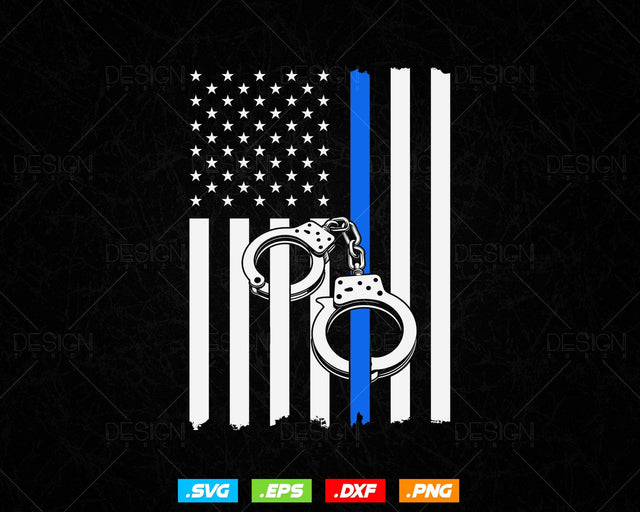 Back The Blue USA Flag Police Lives Matter Vector T shirt Design Ai Svg Png Files, Police svg files for cricut, Police Png Sublimation Files SVG DesignDestine 