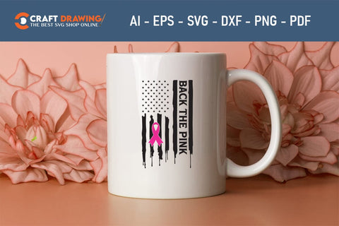 Back The Pink Breast Cancer SVG, Pink Awareness Ribbon Svg, Heal Cancer Svg, Cancer Awareness Svg, Fight Cancer Svg, Cancer, Svg Files For Cricut SVG Debashish Barman 