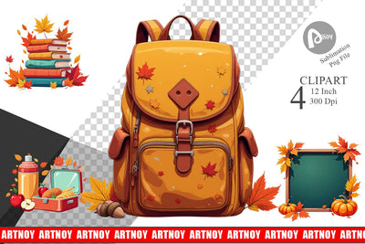 Back to Autumn Clipart Sublimation artnoy 