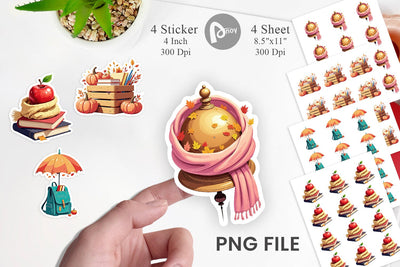 Back to Autumn Sticker Sublimation artnoy 