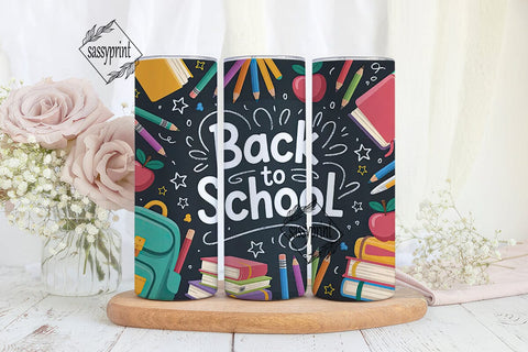 Back to School 20oz Tumbler Wrap Sublimation sassyprint 