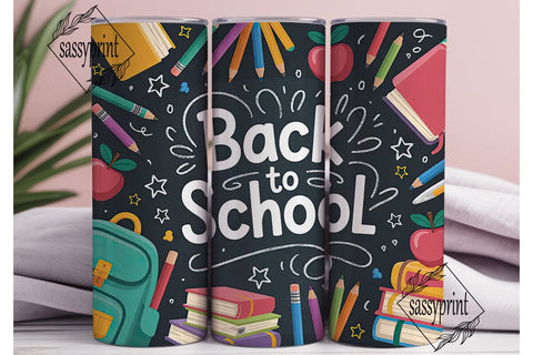 Back to School 20oz Tumbler Wrap Sublimation sassyprint 